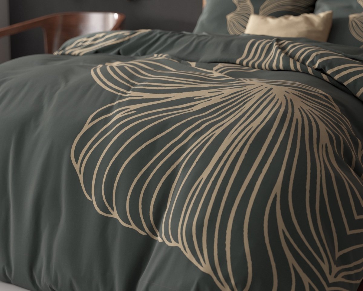 Micropercale Duvet Cover Set Blair | Grey | King Long - 240cm (W) x 220cm (L) - The Bedding & Blankets Store