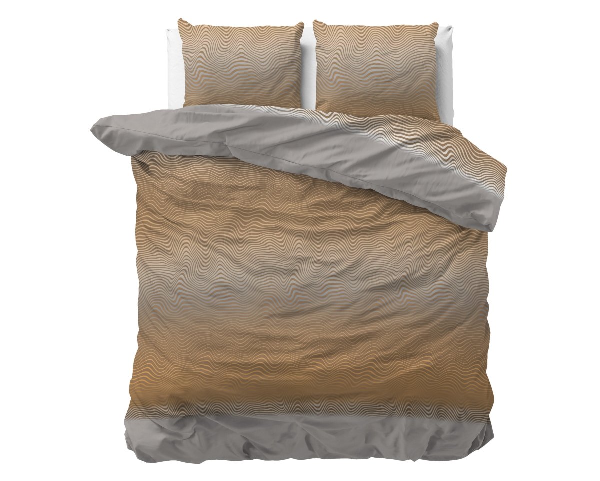 Micropercale Duvet Cover Set Boyd | Orange | Double - 200cm (W) x 220cm (L) - The Bedding & Blankets Store