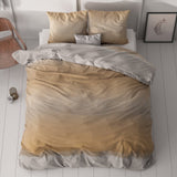 Micropercale Duvet Cover Set Boyd | Orange | Double - 200cm (W) x 220cm (L) - The Bedding & Blankets Store