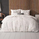 Micropercale Duvet Cover Set Carpe Diem 2 | Anthracite | Double - 200cm (W) x 200/220cm (L) - The Bedding & Blankets Store