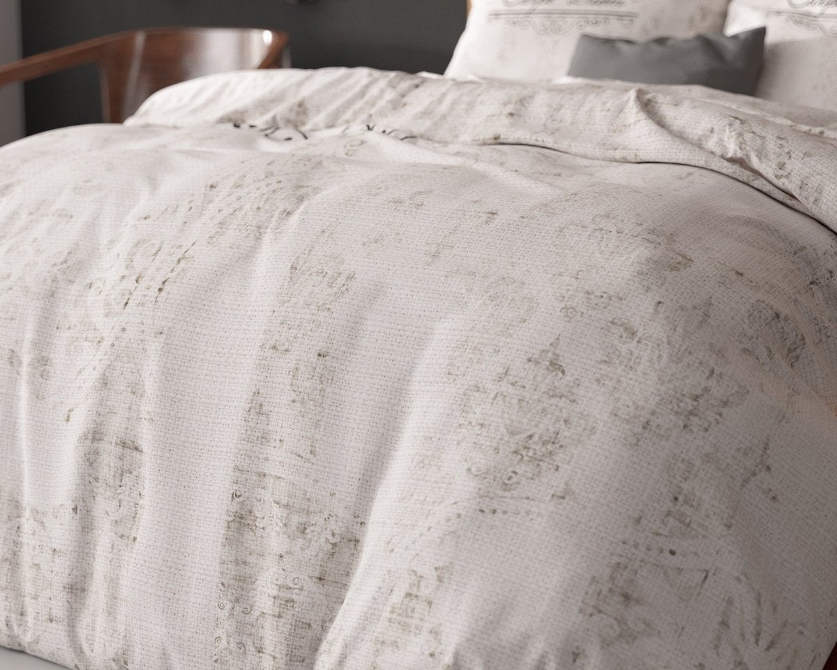 Micropercale Duvet Cover Set Carpe Diem 2 | Anthracite | Double - 200cm (W) x 200/220cm (L) - The Bedding & Blankets Store