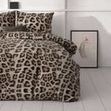 Micropercale Duvet Cover Set Deep Panther | Brown | King - 240cm (W) x 200/220cm (L) - The Bedding & Blankets Store