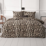 Micropercale Duvet Cover Set Deep Panther | Brown | King - 240cm (W) x 200/220cm (L) - The Bedding & Blankets Store
