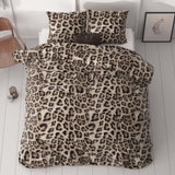 Micropercale Duvet Cover Set Deep Panther | Brown | King - 240cm (W) x 200/220cm (L) - The Bedding & Blankets Store