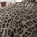 Micropercale Duvet Cover Set Deep Panther | Brown | King - 240cm (W) x 200/220cm (L) - The Bedding & Blankets Store