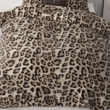 Micropercale Duvet Cover Set Deep Panther | Brown | King - 240cm (W) x 200/220cm (L) - The Bedding & Blankets Store