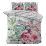 Micropercale Duvet Cover Set Desire | Multicolour | Double - 200cm (W) x 200/220cm (L) - The Bedding & Blankets Store