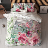 Micropercale Duvet Cover Set Desire | Multicolour | Double - 200cm (W) x 200/220cm (L) - The Bedding & Blankets Store