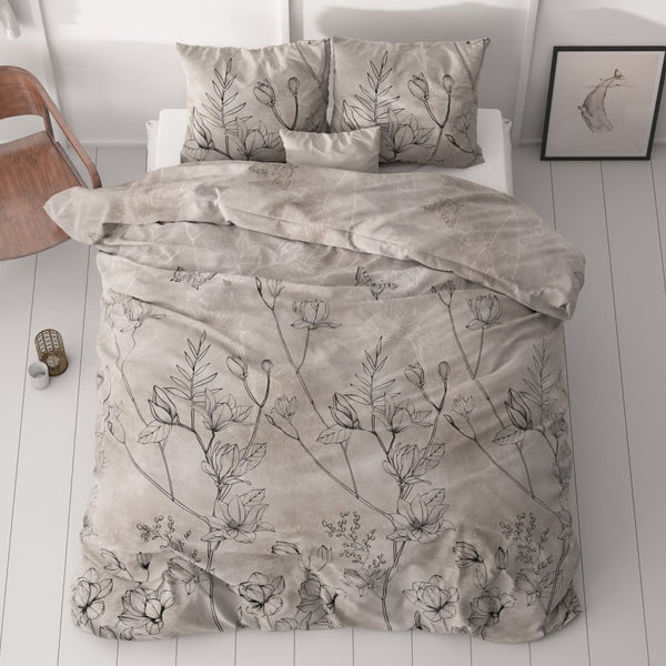 Micropercale Duvet Cover Set Dora | Gold | King Long - 240cm (W) x 220cm (L) - The Bedding & Blankets Store