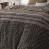 Micropercale Duvet Cover Set Ezgi | Brown | Double - 200cm (W) x 220cm (L) - The Bedding & Blankets Store