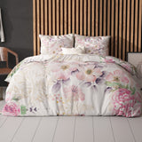 Micropercale Duvet Cover Set Gyna | Pink | Double - 200cm (W) x 200/220cm (L) - The Bedding & Blankets Store