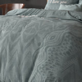 Micropercale Duvet Cover Set I Love Bed | Green | Double - 200cm (W) x 200/220cm (L) - The Bedding & Blankets Store