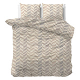 Micropercale Duvet Cover Set Karel | Sand | Double - 200cm (W) x 220cm (L) - The Bedding & Blankets Store