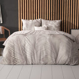 Micropercale Duvet Cover Set Karlo | Sand | Double - 200cm (W) x 200/220cm (L) - The Bedding & Blankets Store