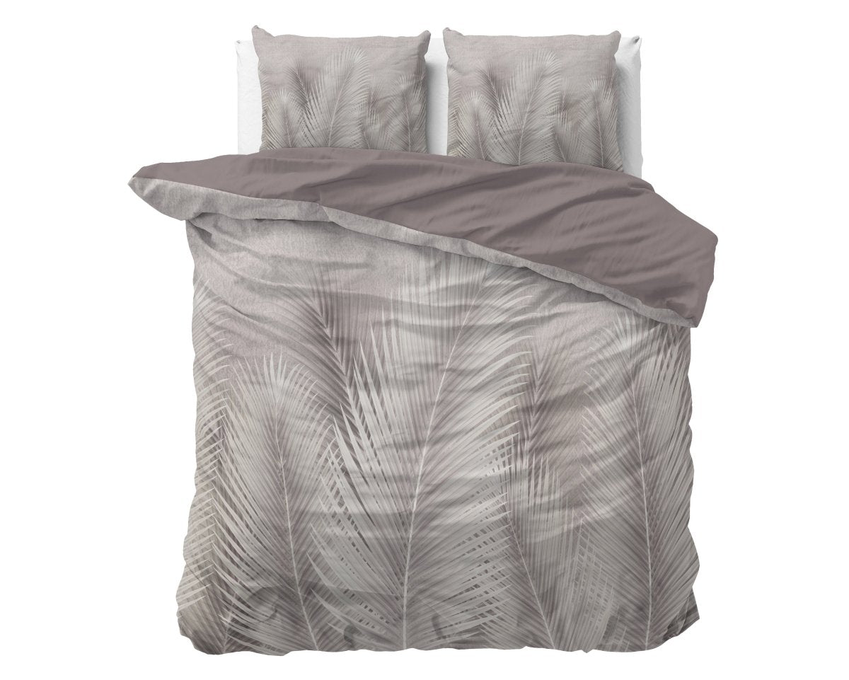 Micropercale Duvet Cover Set Karlo | Sand | Double - 200cm (W) x 200/220cm (L) - The Bedding & Blankets Store