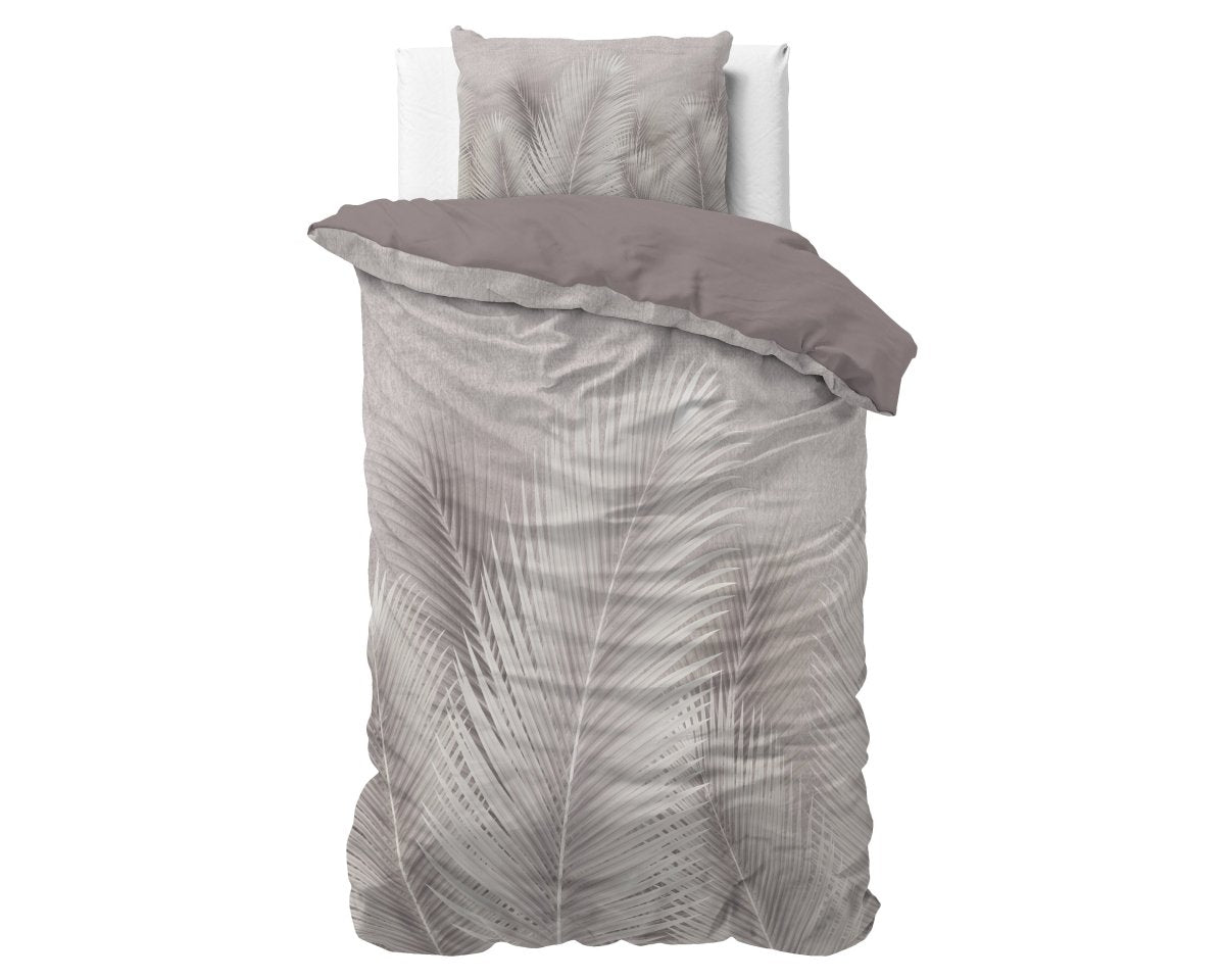 Micropercale Duvet Cover Set Karlo | Sand | Double - 200cm (W) x 200/220cm (L) - The Bedding & Blankets Store