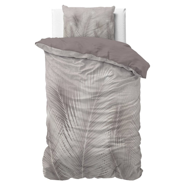 Micropercale Duvet Cover Set Karlo | Sand | Double - 200cm (W) x 200/220cm (L) - The Bedding & Blankets Store