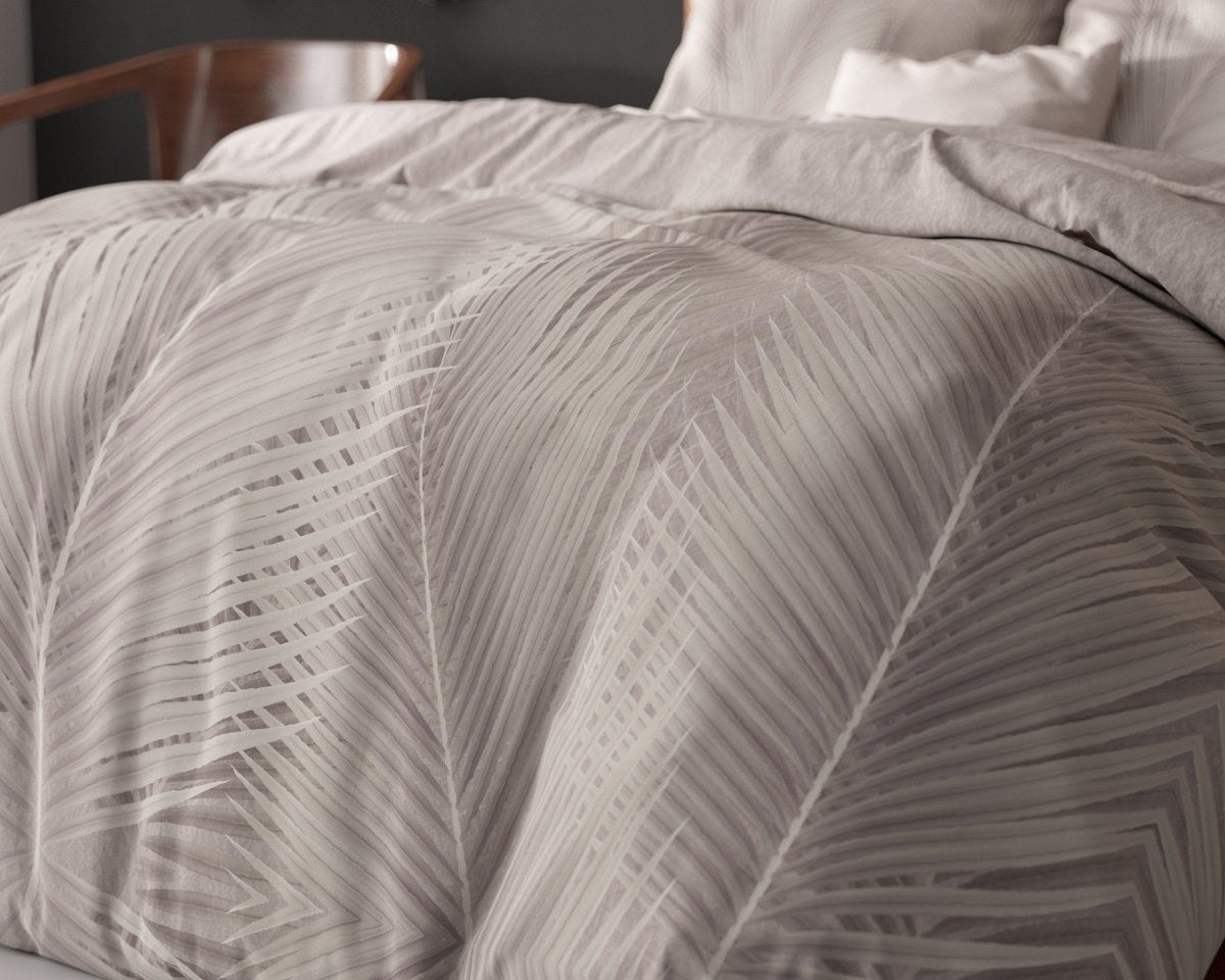 Micropercale Duvet Cover Set Karlo | Sand | Double - 200cm (W) x 200/220cm (L) - The Bedding & Blankets Store