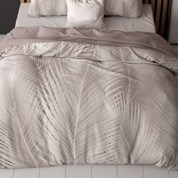 Micropercale Duvet Cover Set Karlo | Sand | Double - 200cm (W) x 200/220cm (L) - The Bedding & Blankets Store