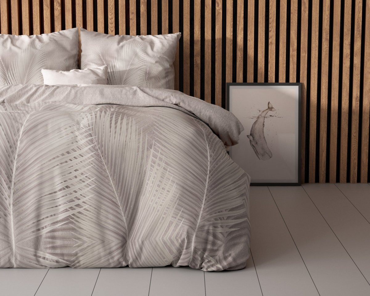 Micropercale Duvet Cover Set Karlo | Sand | Double - 200cm (W) x 200/220cm (L) - The Bedding & Blankets Store