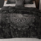 Micropercale Duvet Cover Set Katinka | Anthracite | Double - 200cm (W) x 200/220cm (L) - The Bedding & Blankets Store