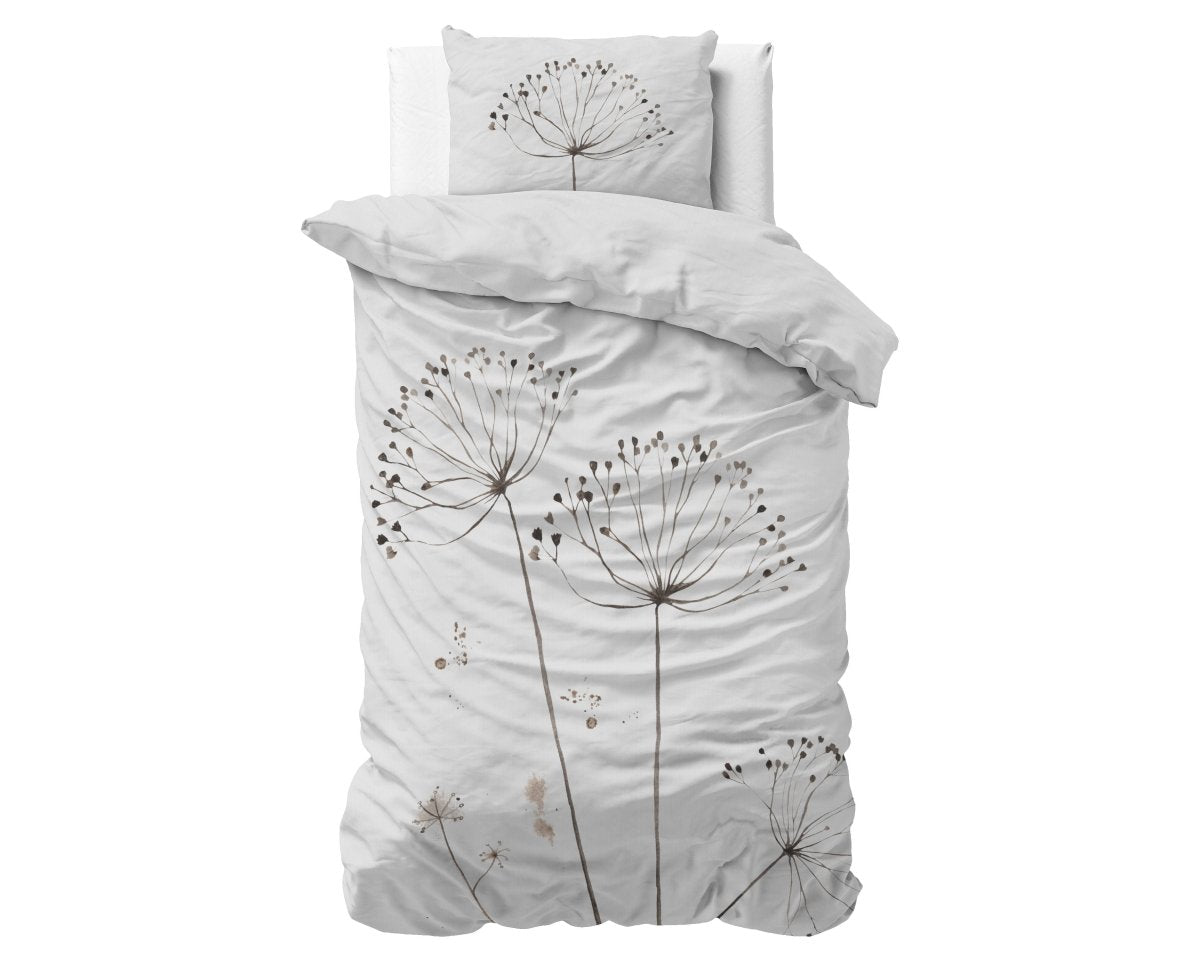 Micropercale Duvet Cover Set Light Spring | White | Double - 200cm (W) x 200/220cm (L) - The Bedding & Blankets Store
