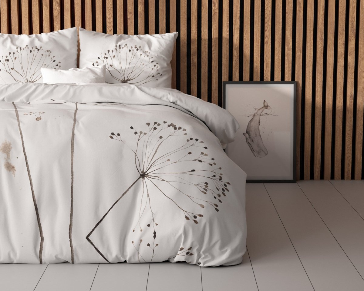 Micropercale Duvet Cover Set Light Spring | White | Double - 200cm (W) x 200/220cm (L) - The Bedding & Blankets Store