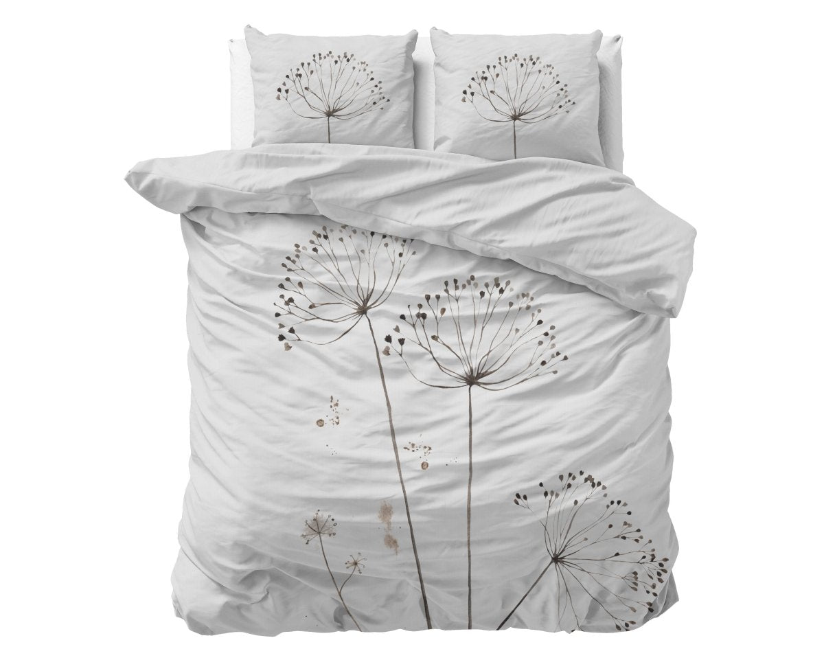 Micropercale Duvet Cover Set Light Spring | White | Double - 200cm (W) x 200/220cm (L) - The Bedding & Blankets Store