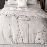 Micropercale Duvet Cover Set Light Spring | White | Double - 200cm (W) x 200/220cm (L) - The Bedding & Blankets Store