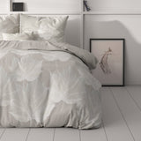 Micropercale Duvet Cover Set Lisa | Grey | Double - 200cm (W) x 220cm (L) - The Bedding & Blankets Store