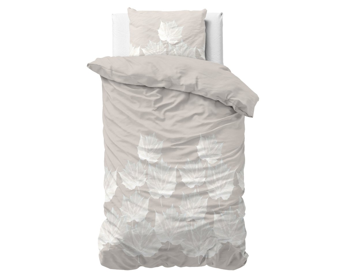 Micropercale Duvet Cover Set Lisa | Grey | Double - 200cm (W) x 220cm (L) - The Bedding & Blankets Store