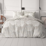 Micropercale Duvet Cover Set Lisa | Grey | Double - 200cm (W) x 220cm (L) - The Bedding & Blankets Store