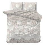 Micropercale Duvet Cover Set Lisa | Grey | Double - 200cm (W) x 220cm (L) - The Bedding & Blankets Store