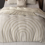 Micropercale Duvet Cover Set Lobna | Beige | King Long - 240cm (W) x 220cm (L) - The Bedding & Blankets Store