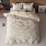 Micropercale Duvet Cover Set Lobna | Beige | King Long - 240cm (W) x 220cm (L) - The Bedding & Blankets Store