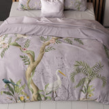 Micropercale Duvet Cover Set Lois | Purple | Double - 200cm (W) x 200/220cm (L) - The Bedding & Blankets Store