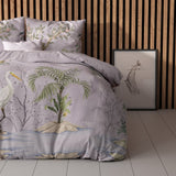 Micropercale Duvet Cover Set Lois | Purple | Double - 200cm (W) x 200/220cm (L) - The Bedding & Blankets Store