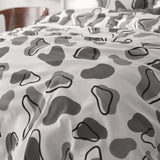 Micropercale Duvet Cover Set Lova | White | Double - 200cm (W) x 200/220cm (L) - The Bedding & Blankets Store