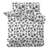 Micropercale Duvet Cover Set Lova | White | Double - 200cm (W) x 200/220cm (L) - The Bedding & Blankets Store