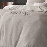 Micropercale Duvet Cover Set Luxurious Living | Sand | Double - 200cm (W) x 200/220cm (L) - The Bedding & Blankets Store