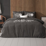 Micropercale Duvet Cover Set Moon and Back | Anthracite | Double - 200cm (W) x 200/220cm (L) - The Bedding & Blankets Store