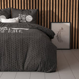 Micropercale Duvet Cover Set Moon and Back | Anthracite | Double - 200cm (W) x 200/220cm (L) - The Bedding & Blankets Store