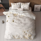 Micropercale Duvet Cover Set Nature Heavenly | Cream | Double - 200cm (W) x 200/220cm (L) - The Bedding & Blankets Store