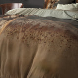 Micropercale Duvet Cover Set Nature Tiger | Taupe | Double - 200cm (W) x 200/220cm (L) - The Bedding & Blankets Store