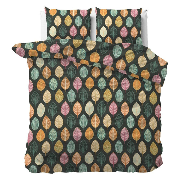 Micropercale Duvet Cover Set Oscar | Multicolour | Double - 200cm (W) x 220cm (L) - The Bedding & Blankets Store