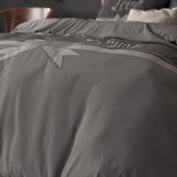 Micropercale Duvet Cover Set Pure Love | Grey | Double - 200cm (W) x 200/220cm (L) - The Bedding & Blankets Store