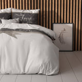 Micropercale Duvet Cover Set Pure Love | White | Double - 200cm (W) x 200/220cm (L) - The Bedding & Blankets Store