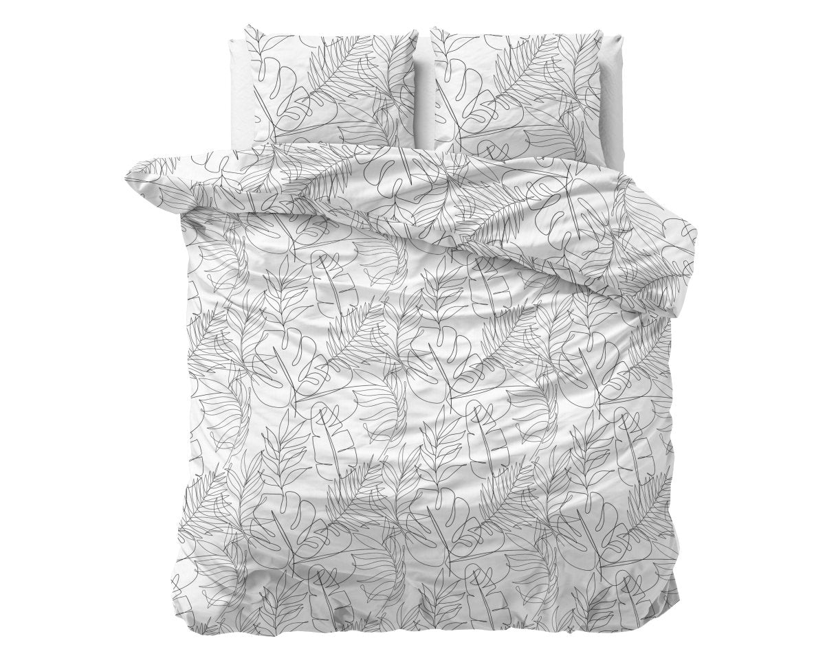 Micropercale Duvet Cover Set Simply | White | Double - 200cm (W) x 200/220cm (L) - The Bedding & Blankets Store
