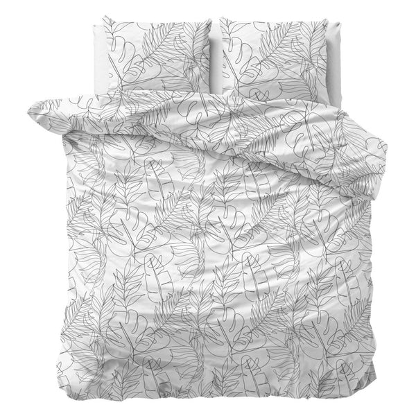 Micropercale Duvet Cover Set Simply | White | Double - 200cm (W) x 200/220cm (L) - The Bedding & Blankets Store