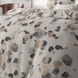 Micropercale Duvet Cover Set Spotty | Sand | Double - 200cm (W) x 220cm (L) - The Bedding & Blankets Store